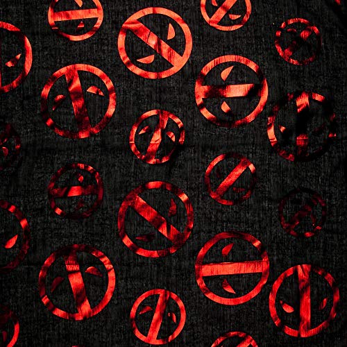 Idée cadeau geek avec cette écharpe infinity Deadpool Marvel aux motifs brillants - 2