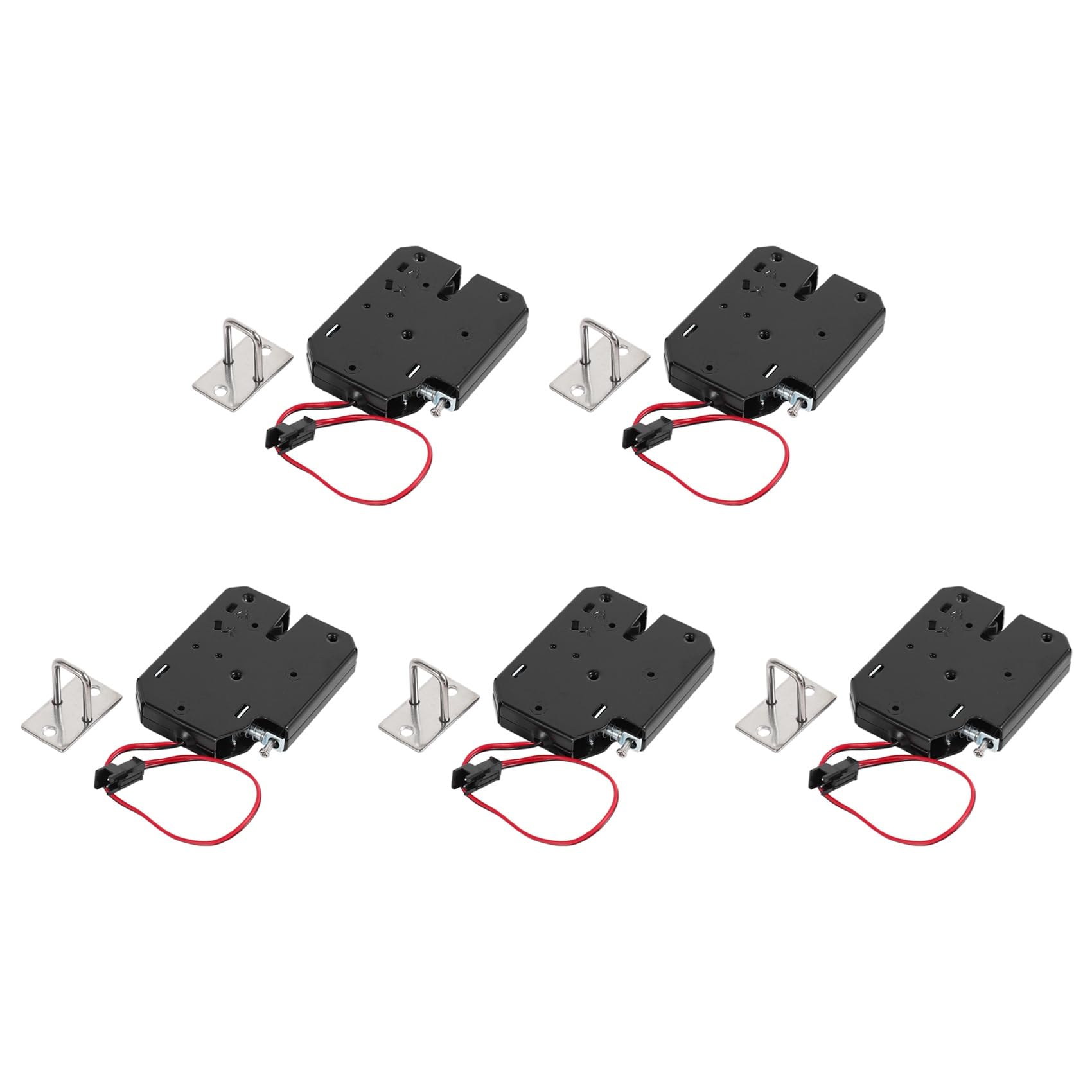Ctrlzs 5X 12V 2A Electric Magnetic Lock 150Kg/330Lb Fail Safe Holding Force Electromagnetic Door Access Control System
