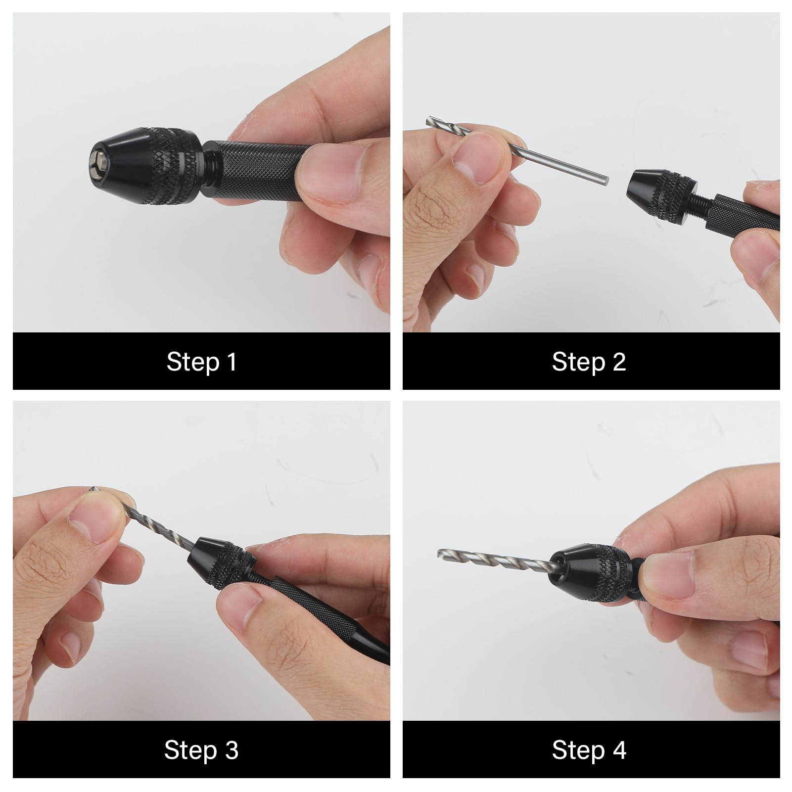 MIni Trapano a Mano Twist Drill Bits, 25pcs Trapano Elicoidale Trapano Manuale per Fai Da Te Gioielli, Metallo, Legno, Senza Fili, Utensili Rotanti per Adulti Lavoro di Precisione