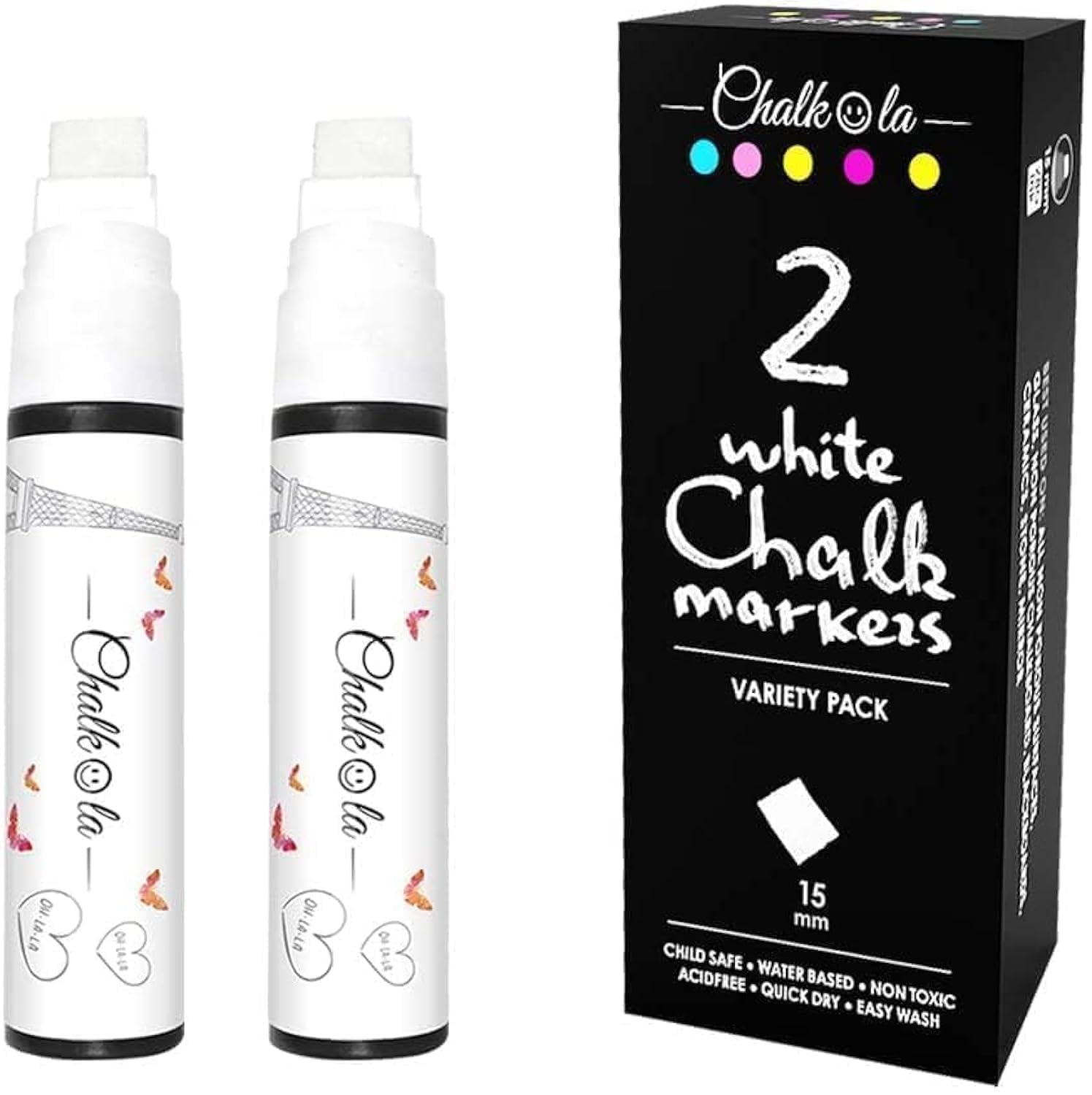 White Jumbo Chalk Pens 15mm Window Markers Pack Of Desertcart