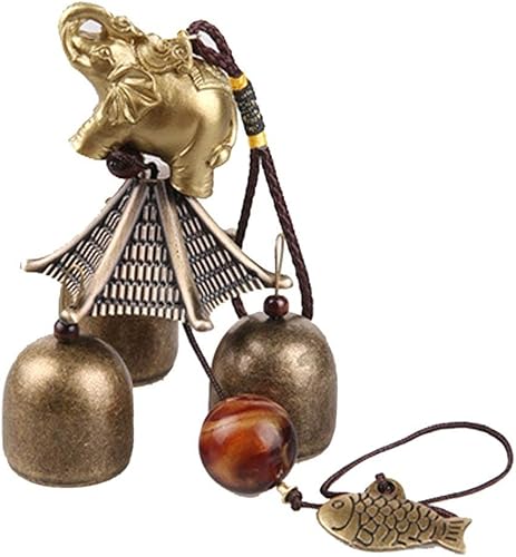 Miniatura 6 de Hooshing Paquete de 2 campanas de viento de la suerte, campanas de viento pequeñas de jardín, campanas de viento de Feng Shui para el hogar, patio,