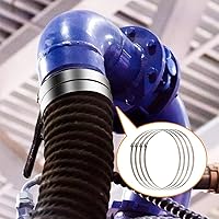 Vista 8 de 4 clips de manguera de metal de gran tamaño, abrazaderas de conducto de acero inoxidable, abrazaderas de tubería de 23.6 pulgadas, abrazaderas