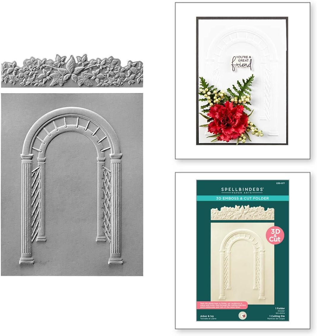 Spellbinders E3D-077 Arbor & Ivy 3D Cut & Emboss Folder from The Through The Arbor Garden Collection by Susan Tierney-Cockburn