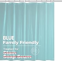 Vista 22 de Downluxe - Forro de cortina para regadera de 72x72 - PEVA transparente. Calibre 3, calibre 8, esmerilado ligero, impermeable, inodoro con orificios