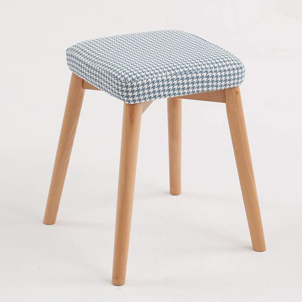 Poufs et tabourets de salle à manger en bois massif pour salon et chambre