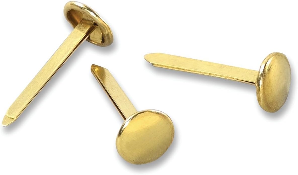 ACCO Brass Paper Fasteners, 3/4", Plated, 1 Box, 100 Fasteners/Box (71703) - Image 3