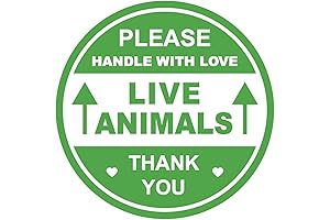 2'' Live Animal Shipping Labels (300 Pack)