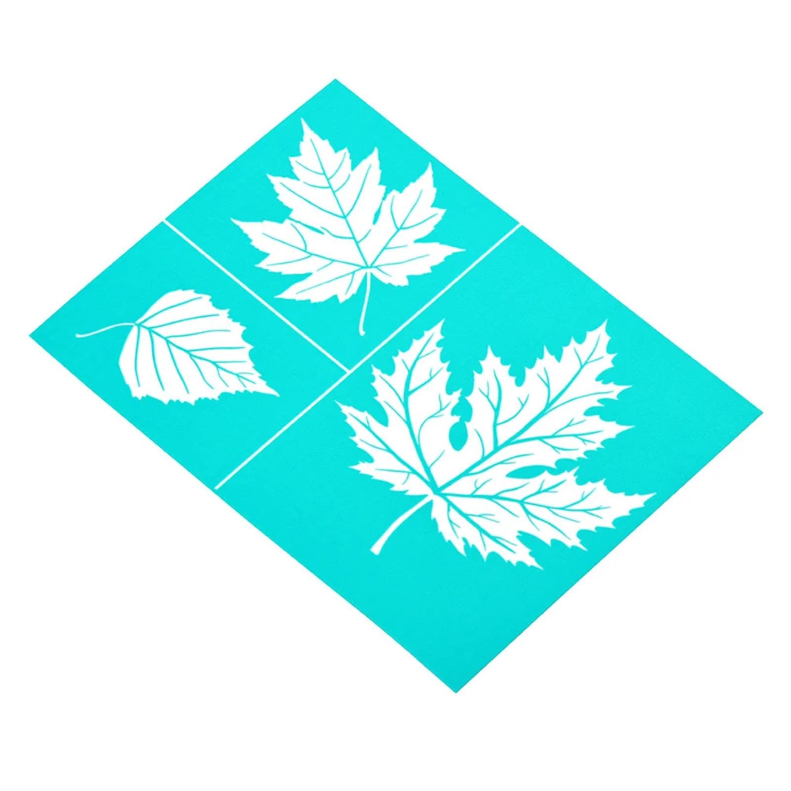 MANGOUSONG Screen Printing Kit,18x13cm Maple Leaf Silk Screen Stencils Reusable Silkscreen Print Kit for Printing Handbag Decoration Template ?Seal Tool