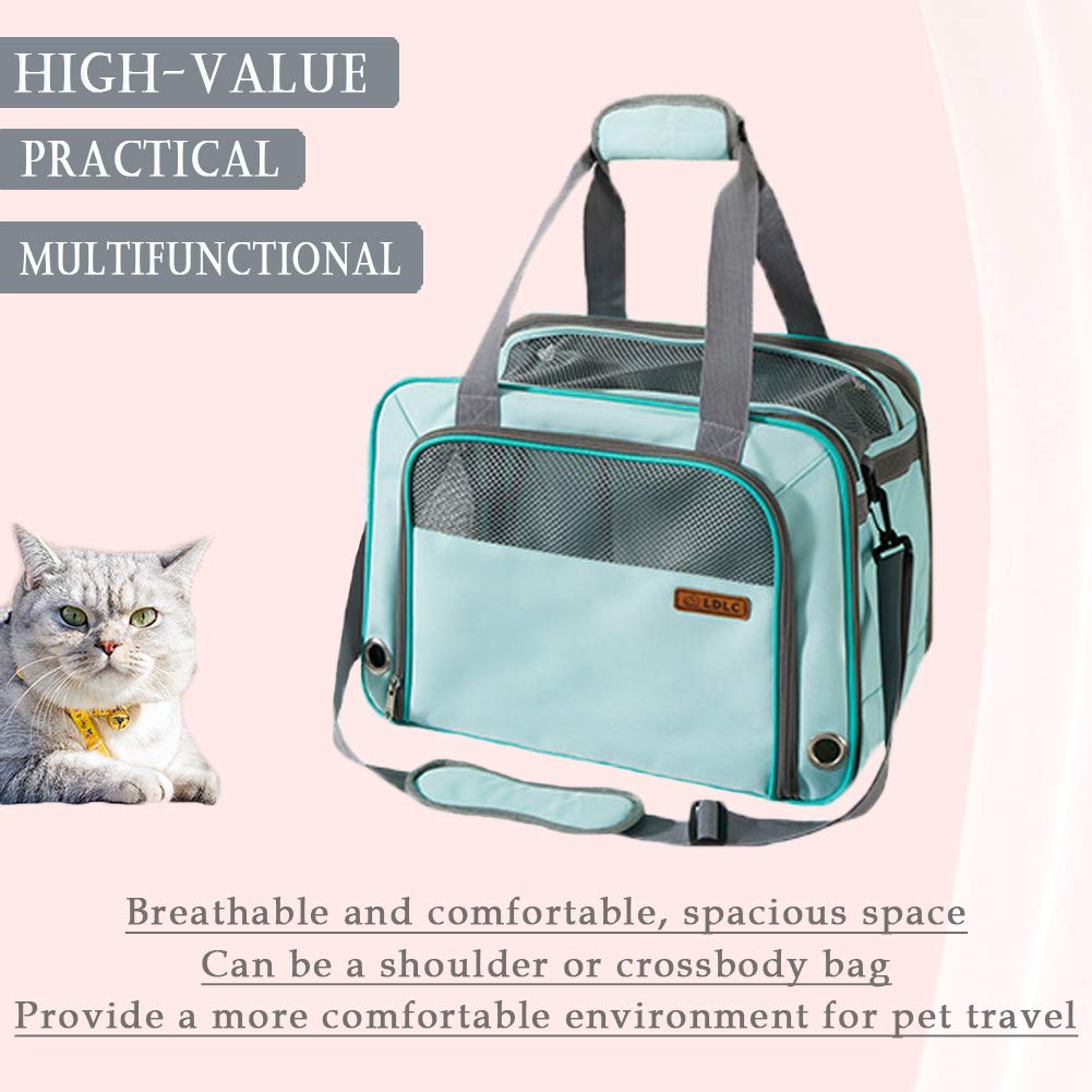 OMEM Transportín para Gatos Perros, Bolsa de Viaje Portátil para Mascotas, Transpirable,Suave y Plegable. Utilizado para Transporte en Tren, Coche, Avión (Amarillo)