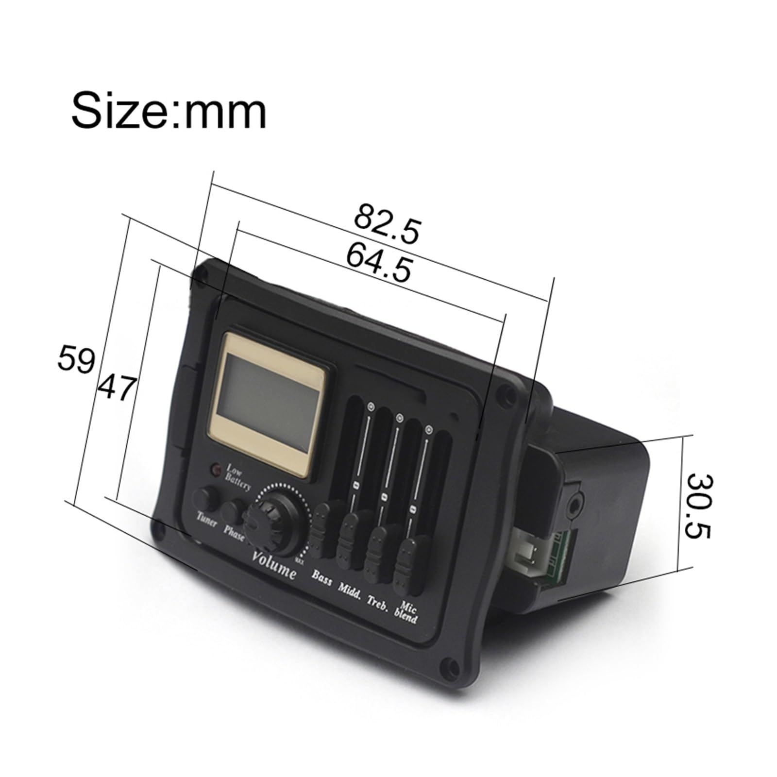 Gitarren-Tonabnehmer Für Anfänger Dreiband Equalizer Tonabnehmer Für Akustikgitarren Mit Stimmgerät Geeignet Für Instrumentenzubehör