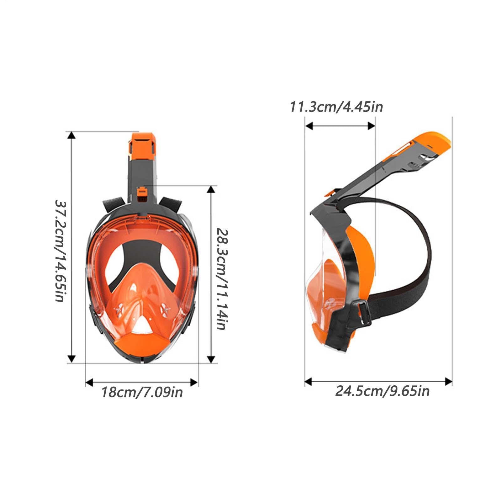 Full Face Snorkel Cover - Dry Top Airflow Technology, Wide Vision Lens, Ergonomic Silicone Seal, Easy Breathing Safety Design | Snorkeling Adventure, Beach Diving, Exploration, Outdoor