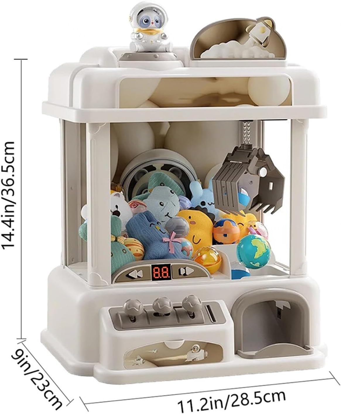 クレーンゲーム 家庭用 ufo キャッチャーおもちゃ 音楽と照明付き、USBケーブル付き クレーンゲーム 子供クレーンゲーム 男の子