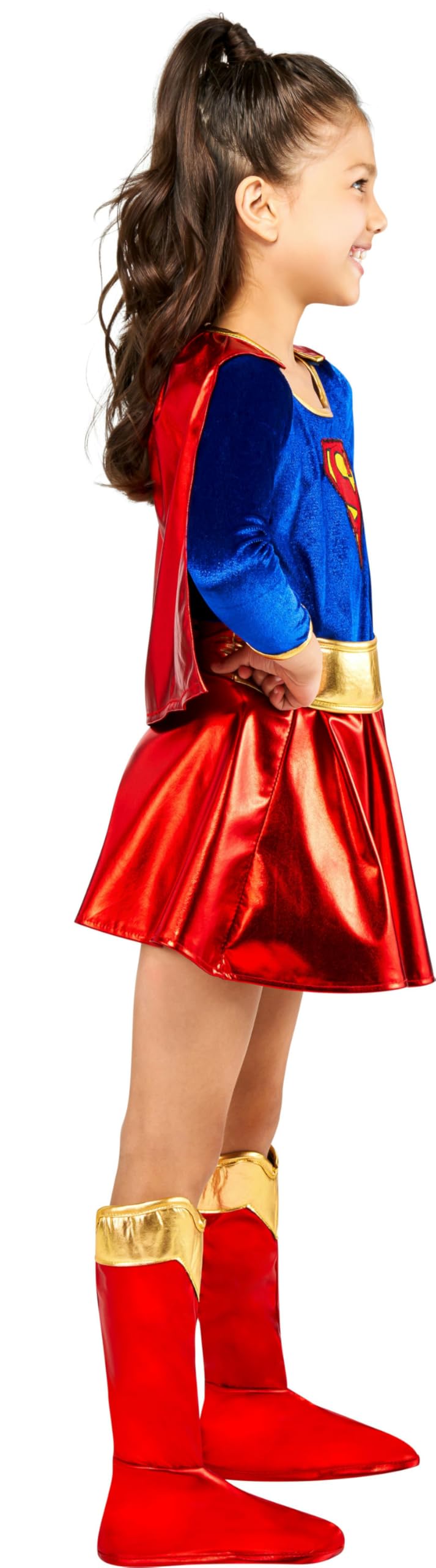 Rubie's Official DC Supergirl Deluxe Girls Costume, Kids Fancy Dress Super Hero