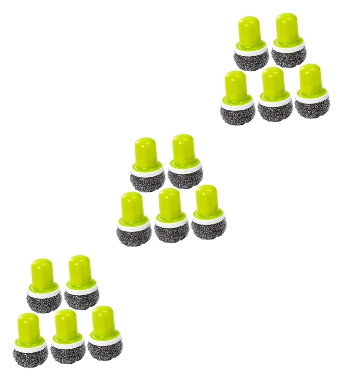 Gąbki do szorowania ze stali nierdzewnej, 15 szt. Szczotka druciana ze stali nierdzewnej do naczyń(Green)