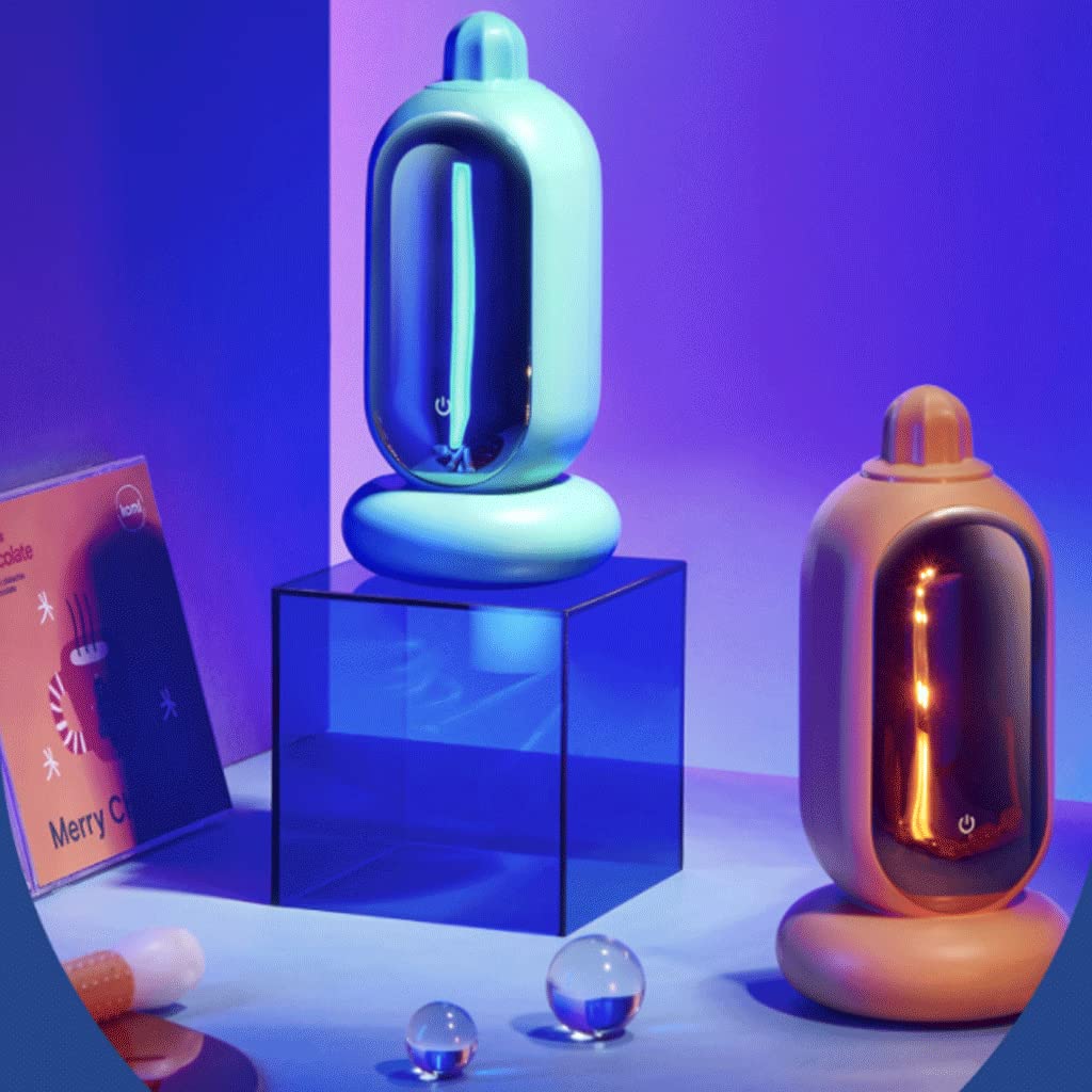 Habiba Humidificador Difusor de Aceite Esencial por ultrasonido con Base, Mini humidificador portátil de 15 ml con temporización táctil, Apagado automático sin Agua, Ayuda para Dormir Silencioso