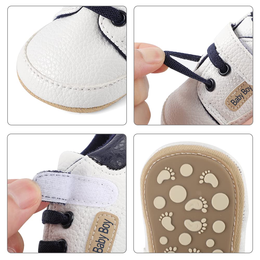 MASOCIO Scarpe Neonato Scarpine Primi Passi Bimbo con Suole Morbide Antiscivolo