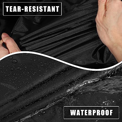 Image of X AUTOHAUX Car Cover for Chevrolet Tahoe 4 Door 2007-2020 Aluminum Film Outdoor Waterproof Sun Rain Snow Hail Protection with Driver Door Zipper