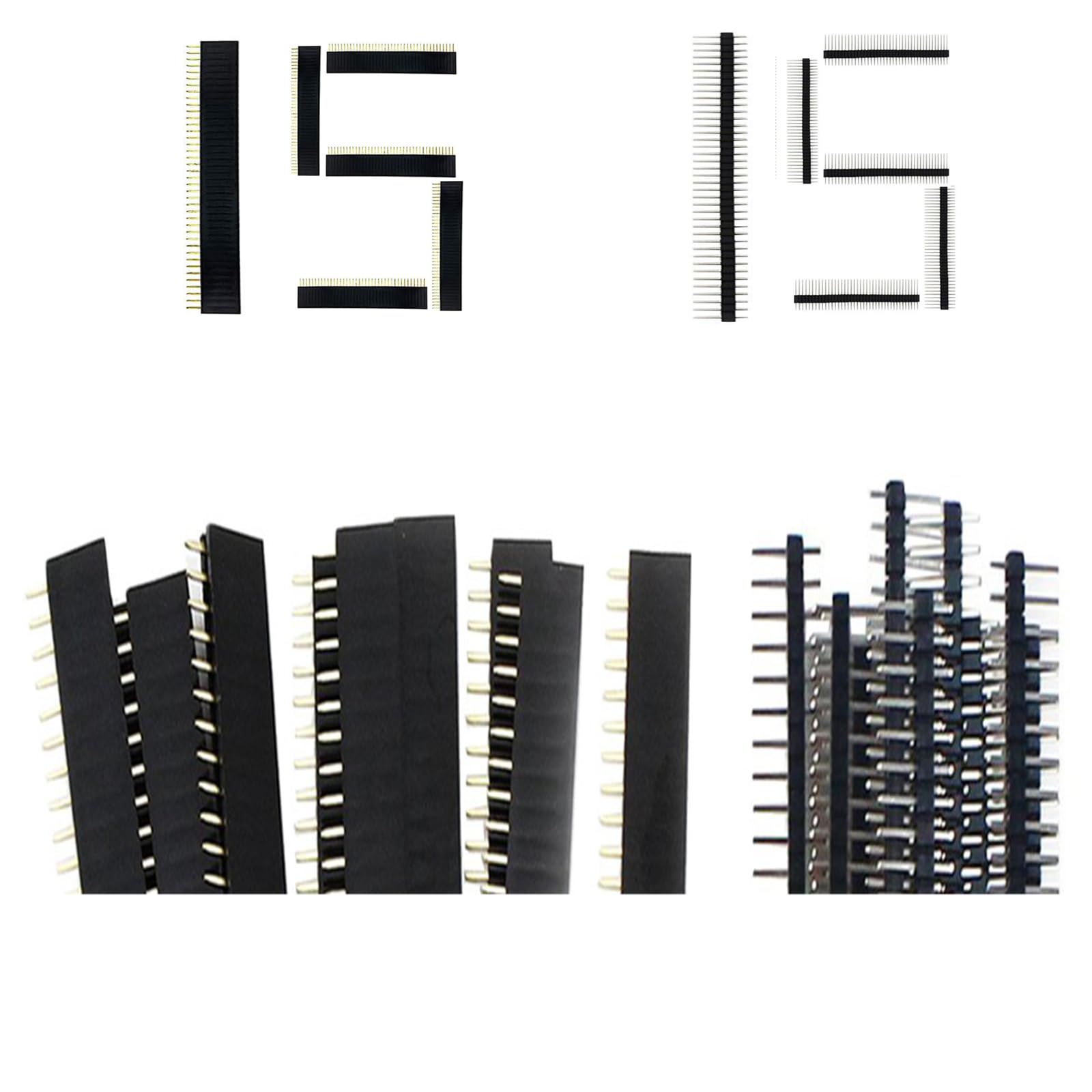 30 sztuk 2,54 mm 10 pin nagłówek męski i żeński listwa pinowa PCB lutowanie listwa lutownicza piny do lutowania płytka perforowana płyta łącząca prototyp Shield