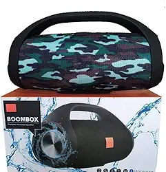 Caixa de Som Boombox Bluetooth 40W Portátil | Rádio FM, Bateria 10.000mAh, USB, SD, Aux P2, Connect+
