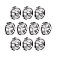 Vista 10 de Uxcell F685ZZ - Rodamientos de bolas con brida, de acero cromado con doble blindaje, ranura profunda, 5mmx11mmx5mm, 10