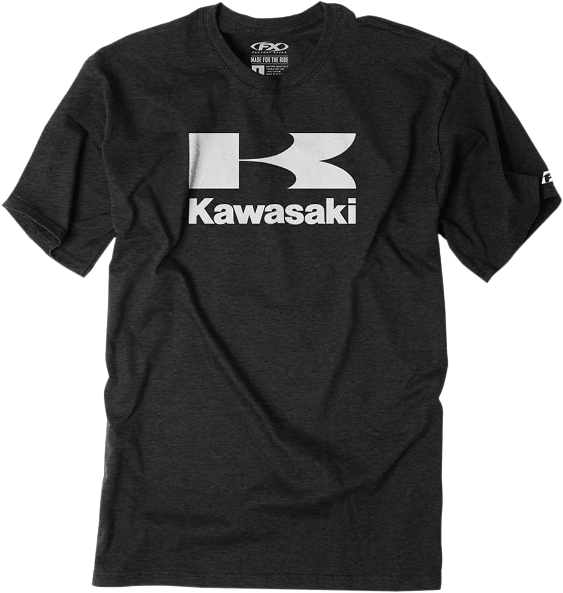 Factory Effex Kawasaki Flying K Tee - Heather Charcoal, All Sizes