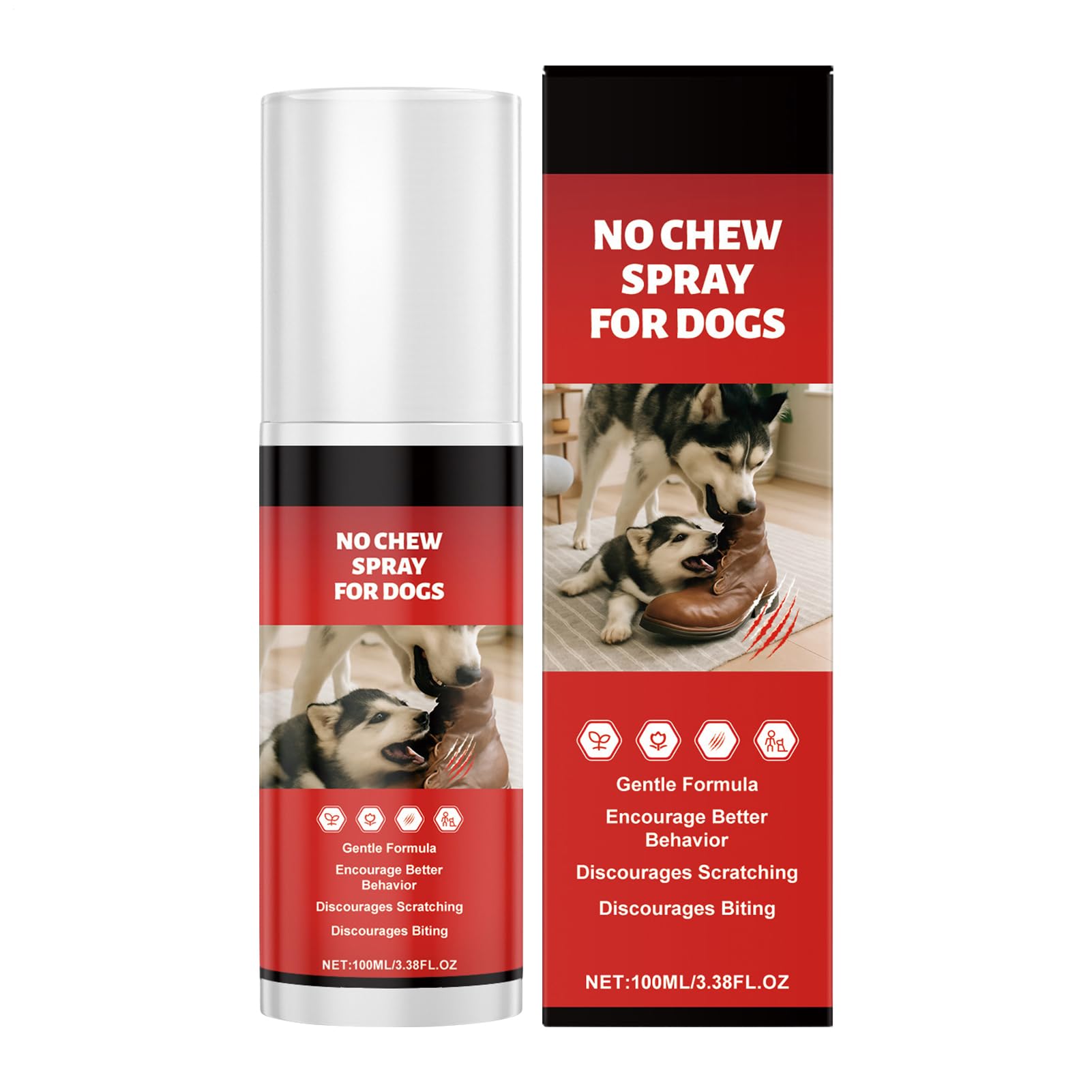Spray Anti Rosicchiamento per Cani, 100ml Spray Anti Masticazione per Mobili, per l'Addestramento per la Protezione dei Mobili Leccamento delle Zampe Addestramento alla Gabbia per Conigli Gatto