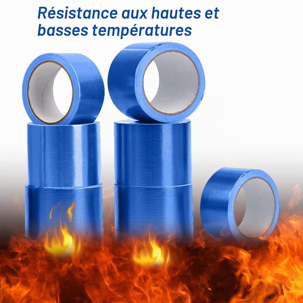 Ruban Adhésif Etanche de Réparation 15cm x 10m pour Bâche Camion Serre Tente