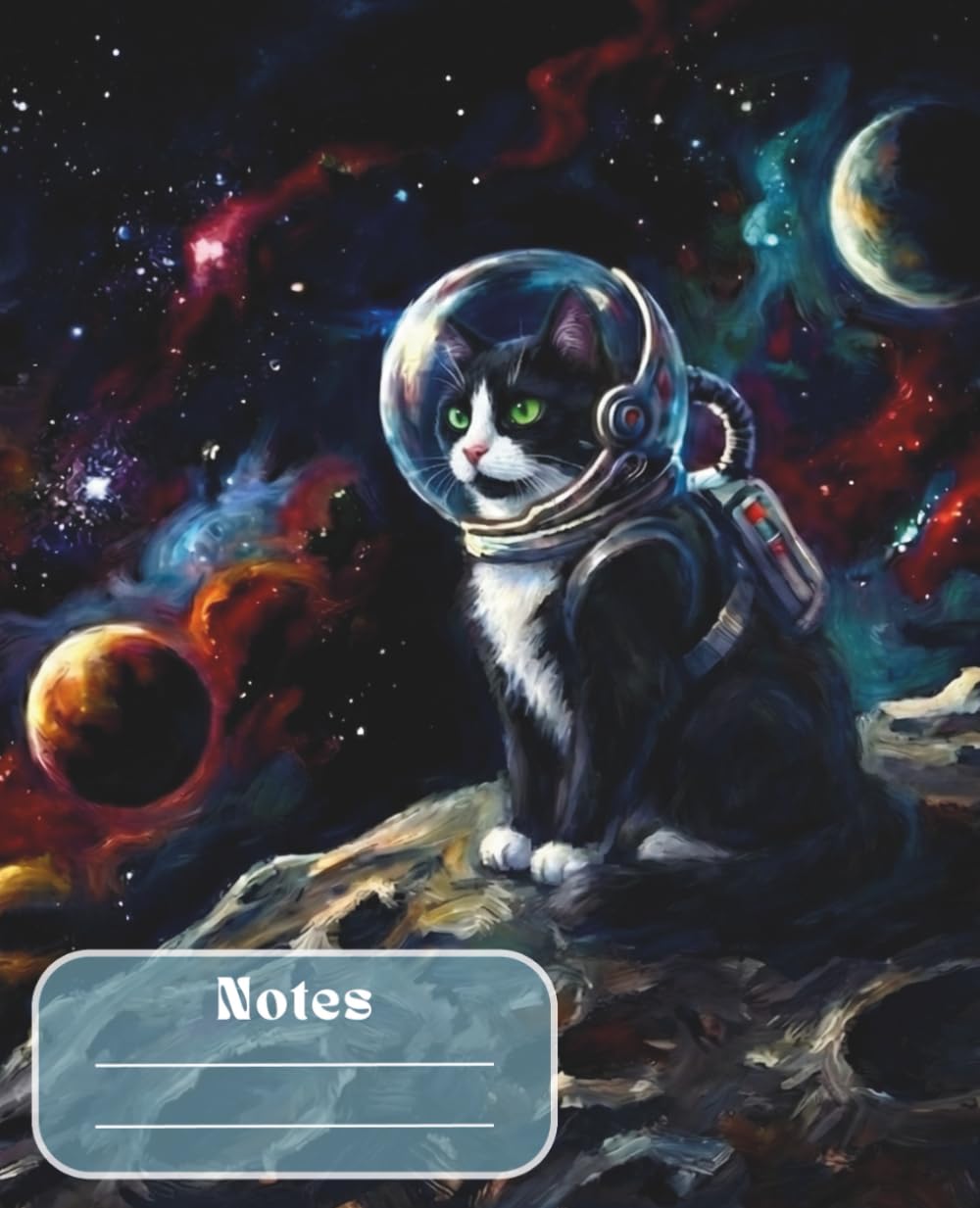 Felicette the Space Cat Notebook: Bonus Facts Page | College Ruled Lined Paper | First Cat in Space Journal for School, Kids, and Cat Lovers | 7.5 x 9.25 in