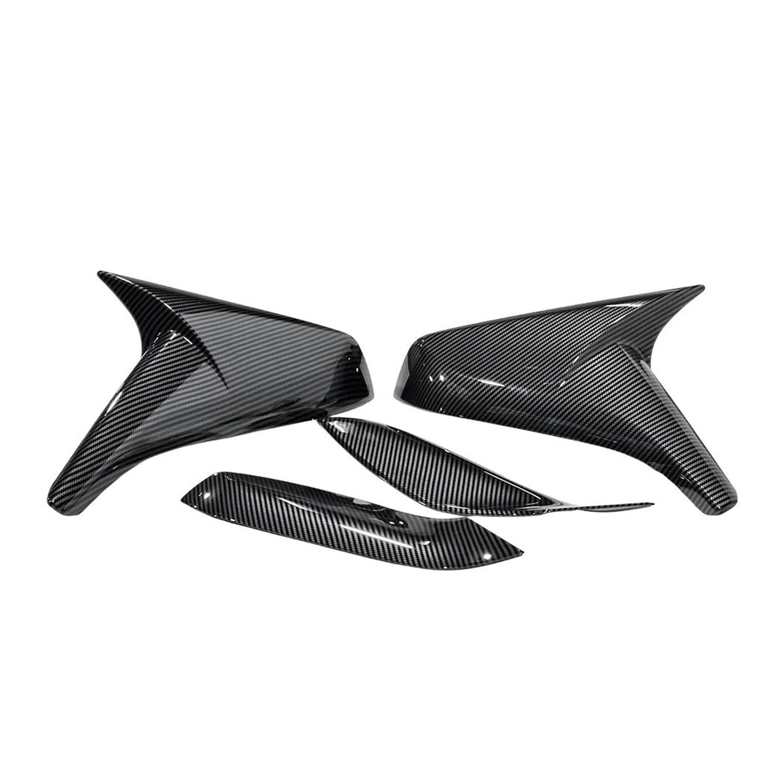 for Chevrolet for Camaro 2010-2015 ABS Car Rearview Side Mirror Cover Wing Cap Exterior Door Housing Trim Adhesive Sticker(Carbon Look)