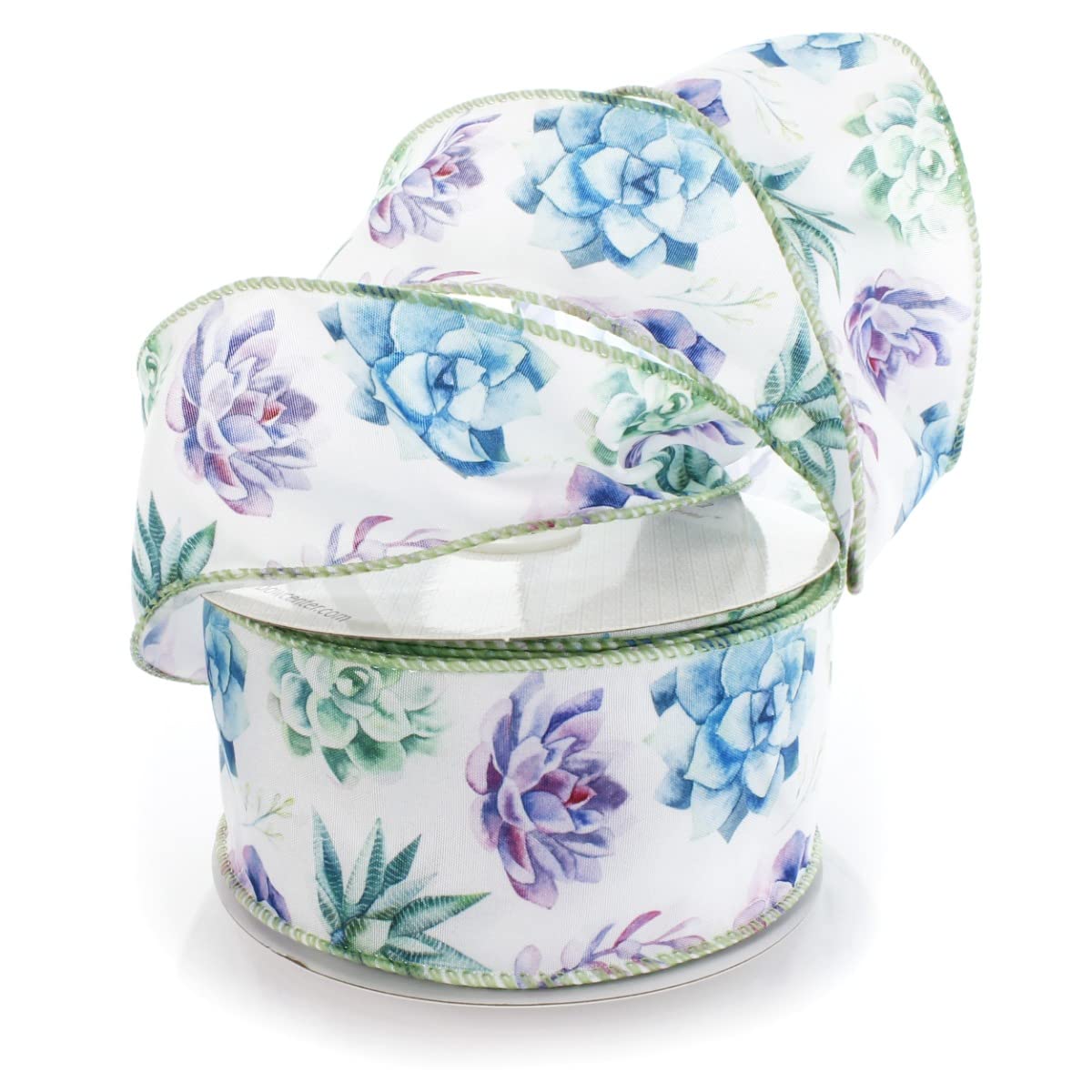 Ribbon Traditions Succulents Wired Ribbon 2 1/2" x 10 Yards