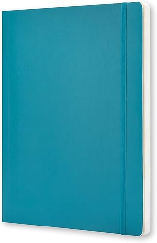 Vista 293 de Moleskine - Cuaderno clásico, tapa blanda, tamaño XL (7.5 x 9.5 pulgadas), a rayas/rayado, azul zafiro, 192 páginas Negro