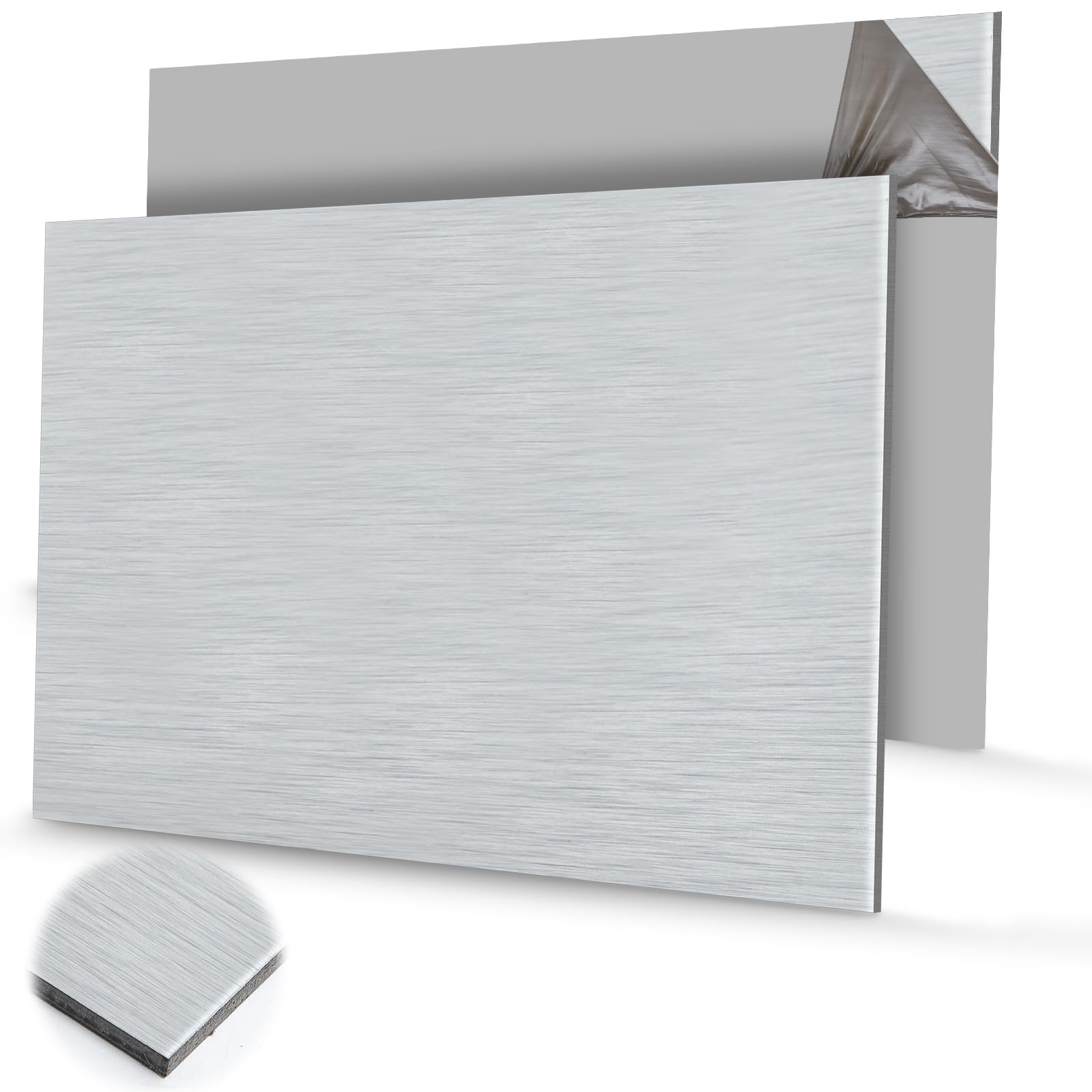 Blulu Lot de 2 panneaux composites en aluminium de 61 x 91,4 cm x 0,3 cm pour signalisation, affichages et projets de bricolage durables et polyvalents – Légers et personnalisables