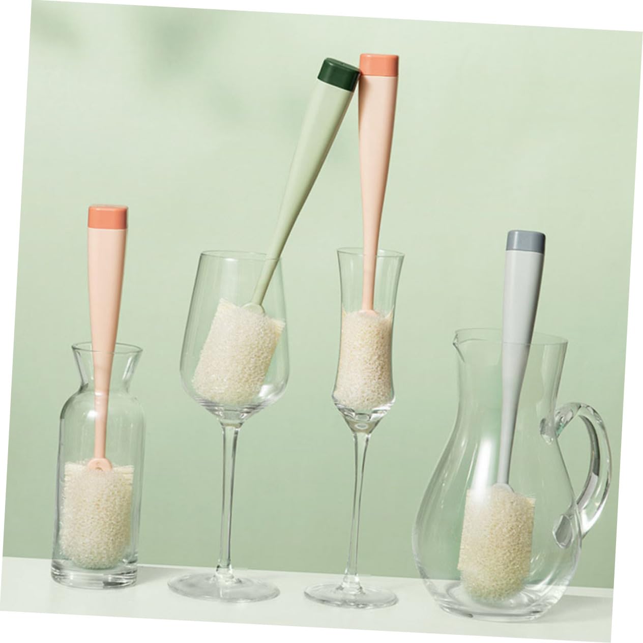 PACKOVE 3 Set Spazzola A Tazza Spazzola Per Bottiglie Per Bottiglie D'Acqua Per Bottiglie Portatile Multifunzionale Con Manico Per La 3 pezzi*3