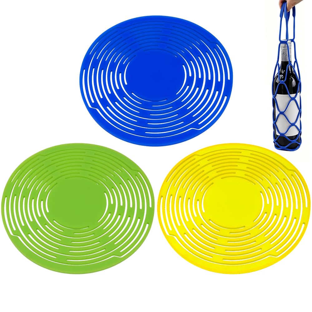 Housse vin silicone pliable réutilisable avec poignée ergonomique pour transport sécurisé