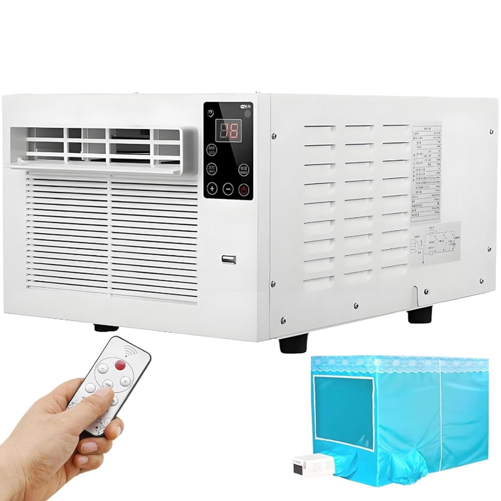 JIANGYUXINLI Camping Tent Air Conditioner Portable, 1881BTU Mini AC Unit for Mosquito Net, Without Outdoor Unit, Quiet Low Power Cooler Dehumidifier for Bedroom, Caravan, Dormitory, and Rental House