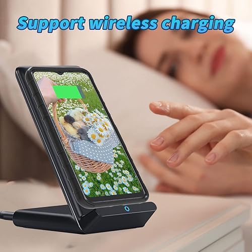 Miniatura 5 de Funda para Alcatel TCL A3 A509DL con protector de pantalla de vidrio templado resistente de doble capa con soporte incorporado resistente a prueba