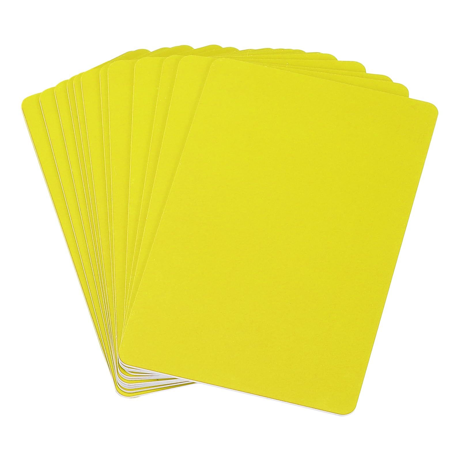 PATIKIL Blank PVC Cards, 12 Pack Inkjet Plastic ID Card CR80 30 MIL White Printable Business Cards, Waterproof Double Sided Printing for Photo ID Badge Inkjet Printers Glossy, Yellow