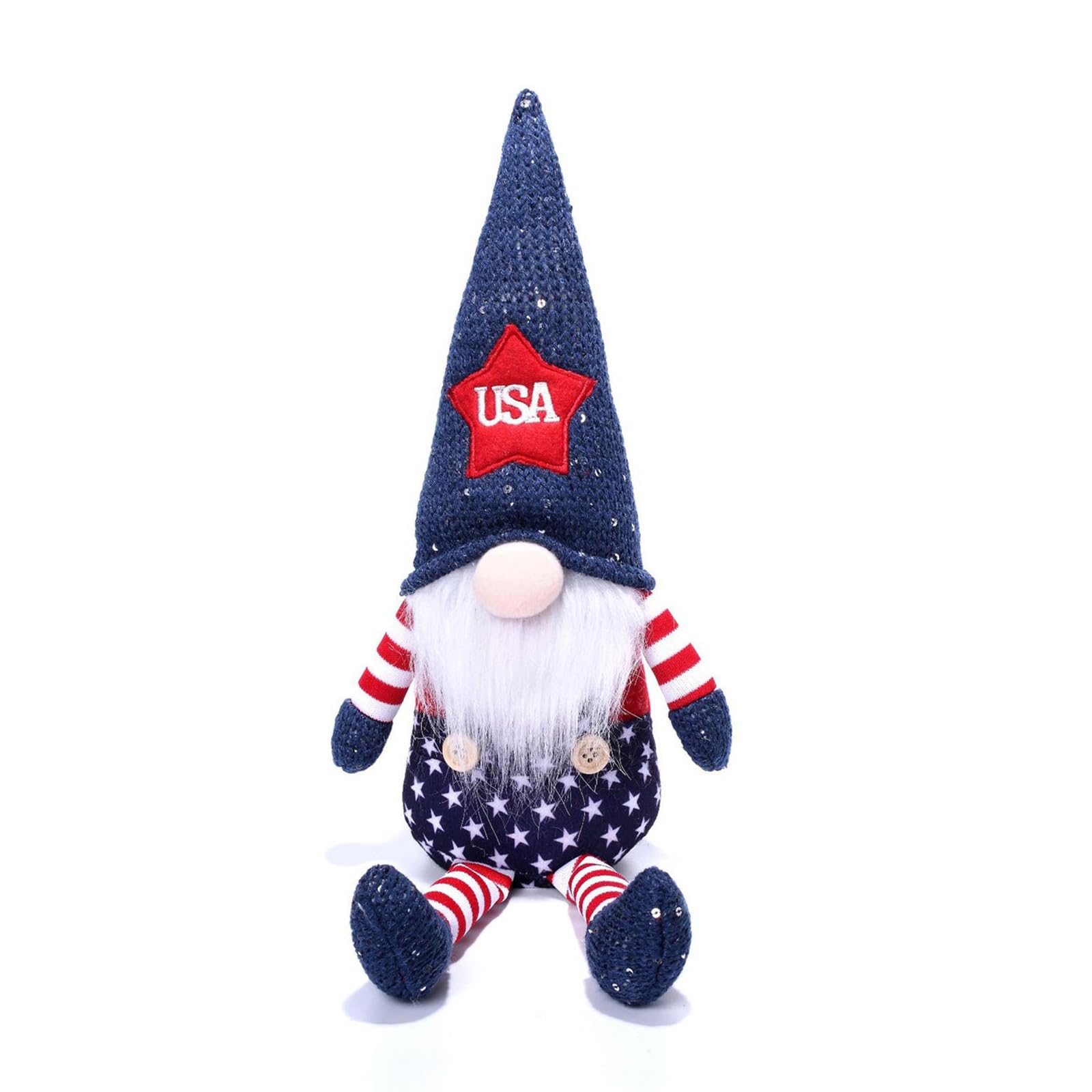 YROHGKPN Scandinavians Tomtes Elfes Decorations, Star Striped Plushie Ornamet, 4th of Julys Independences Memorials Day Gnomes Gift Fourth of Julys Independences Day Ornamet