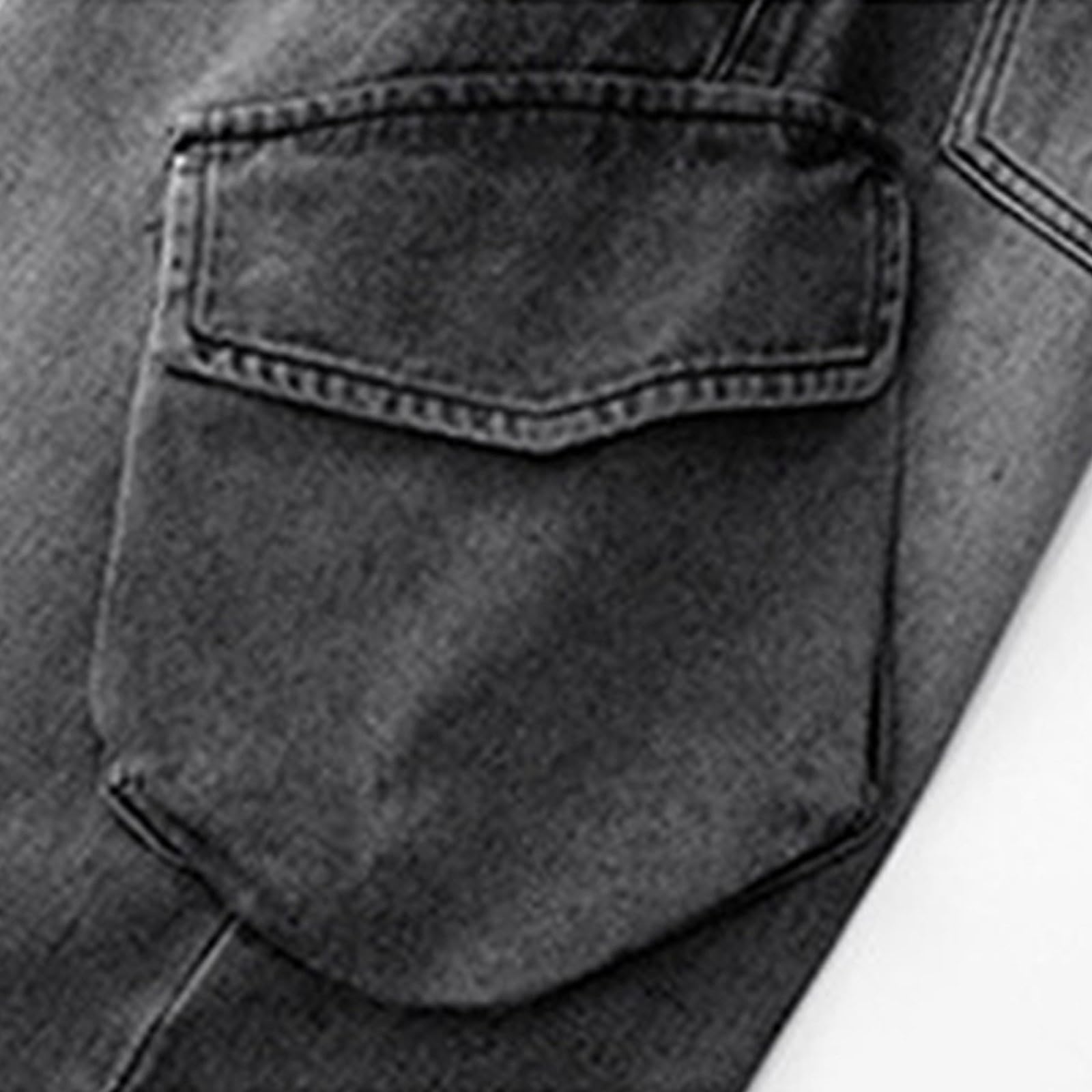 Pantalon Vaquero Hombre-Pantalones Vaqueros Desgastados de Trabajo para Hombre con Bolsillos Laterales utilitarios, cómodos Pantalones Vaqueros elásticos para Uso Informal.