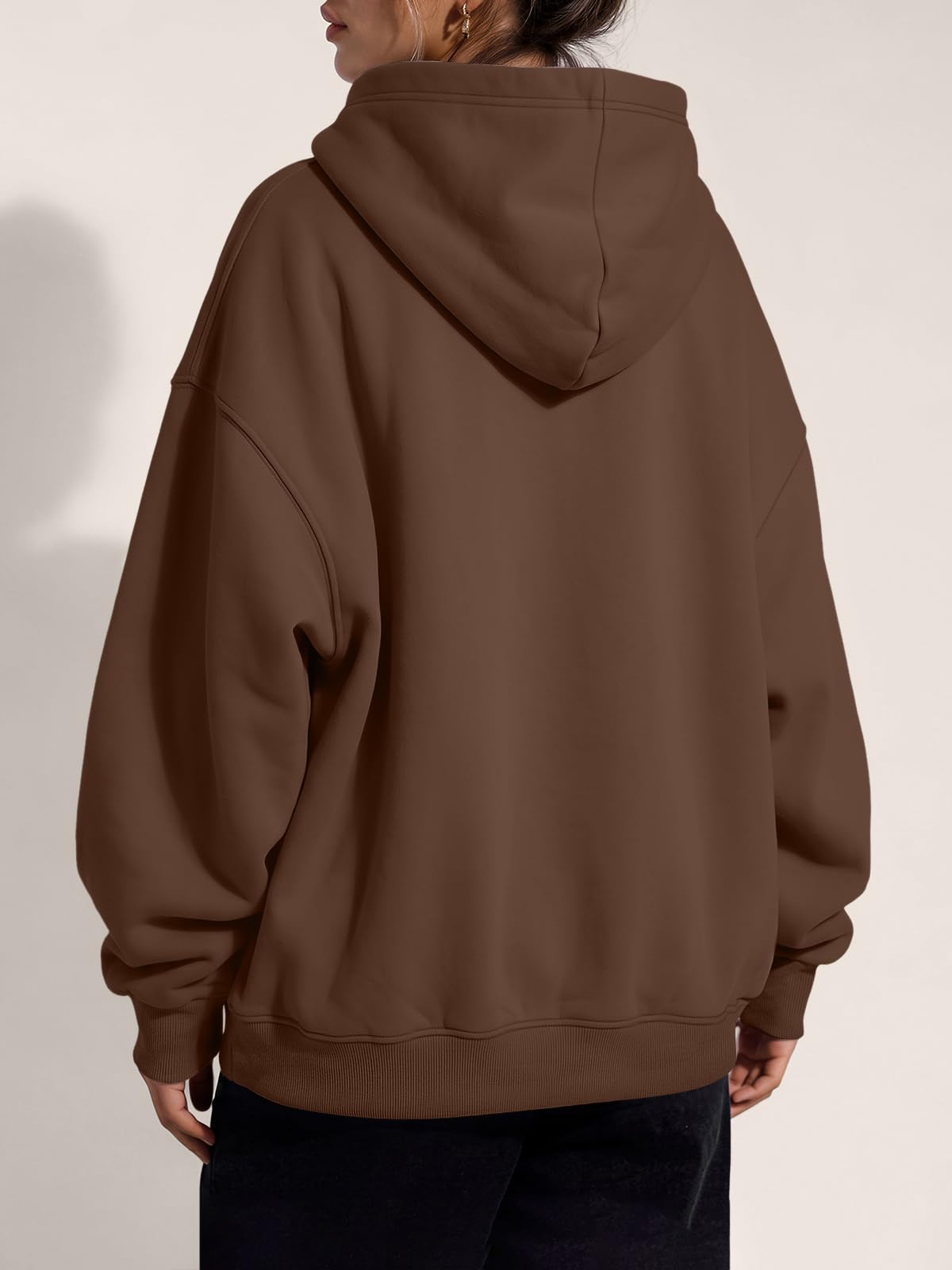Trendy Queen Modne damskie bluzy z kapturem oversize, bluzy polarowe, jesienne swetry, zimowe ubrania