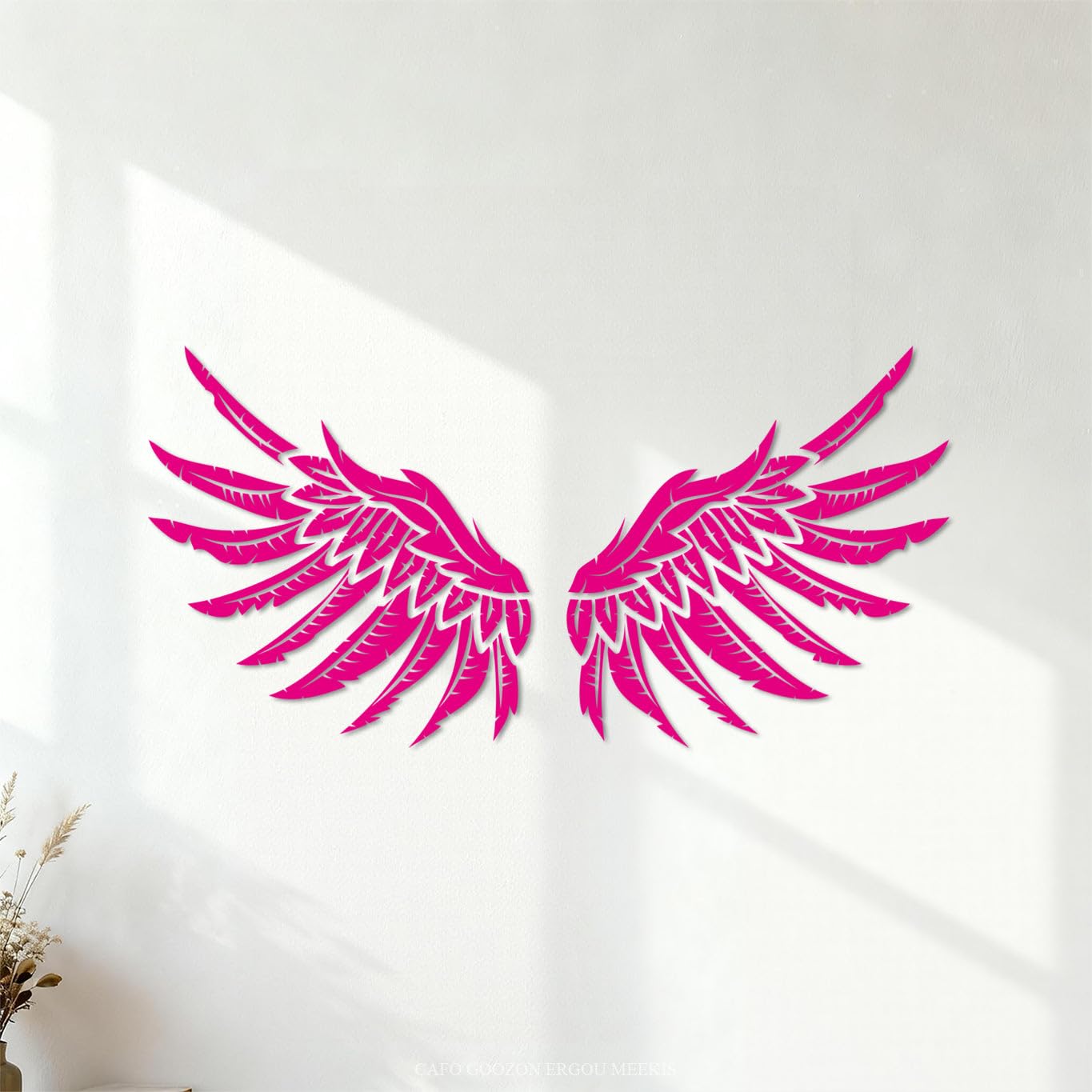 Fine Carving Decals Big Wings Design Elements 34x67.9cm Art Mural Painting Rosered