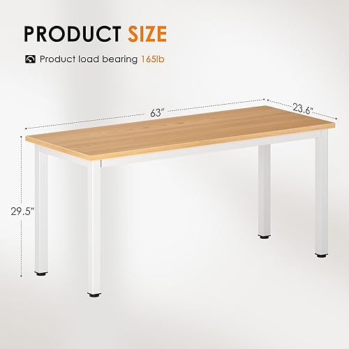 Miniatura 146 de DlandHome Escritorio pequeño para computadora de 31.5 pulgadas, mesa de escritura para espacios pequeños, mesa de estudio, escritorio para Nogal