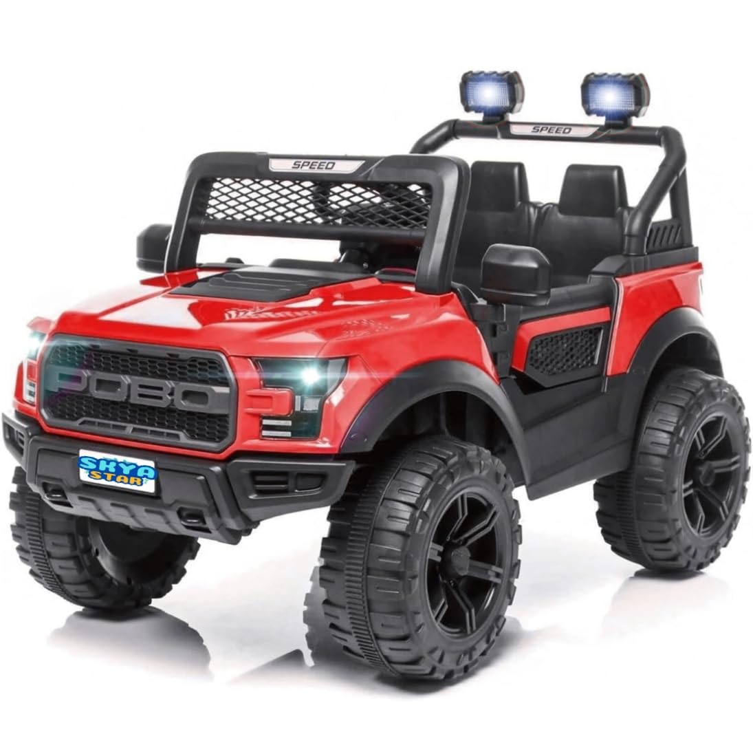 SKYA STAR Pobo Battery Operated Jeep for Kids Ride on Toy Kids Car with Music & Light Electric Car Jeep Battery Car for Kids to Drive [2 to7 Years, Red] (B0D781H6PT) Amazon Price History, Amazon Price Tracker