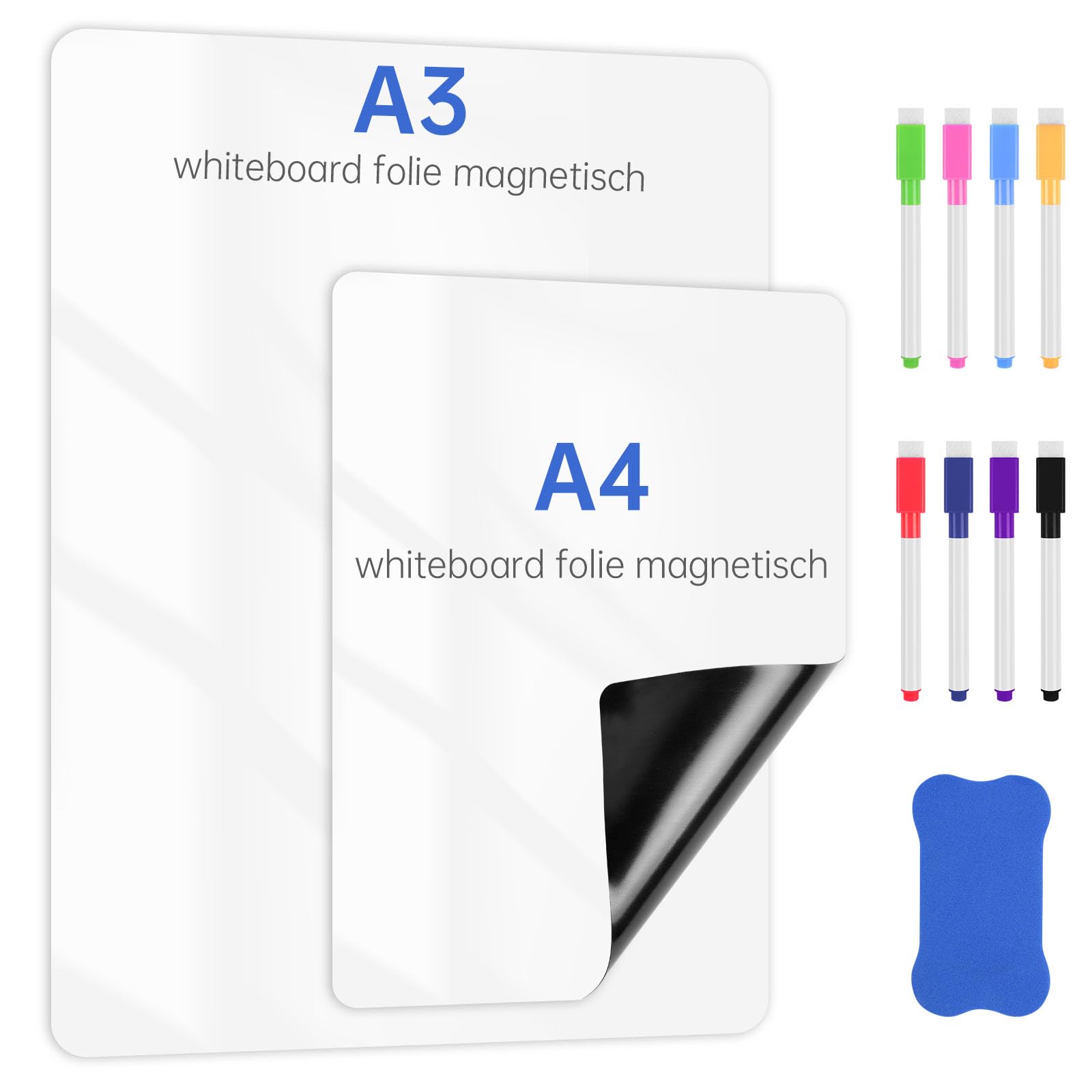 Alaoo 11pcs Refrigerator Magnetic Whiteboard Set in Home Kitchen Office
