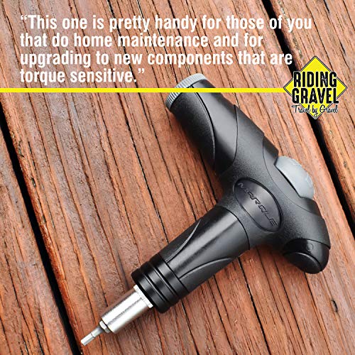 MARQUE Adjustable Bike Torque Wrench – 4, 5, 6 Nm Dial Portable Mini Bicycle Multitool Allen Key Tool, includes 3, 4, 5 mm Hex, T 25 Tool Bits – Repair Your Road and MTB at Home Garage - Cyclist Gift