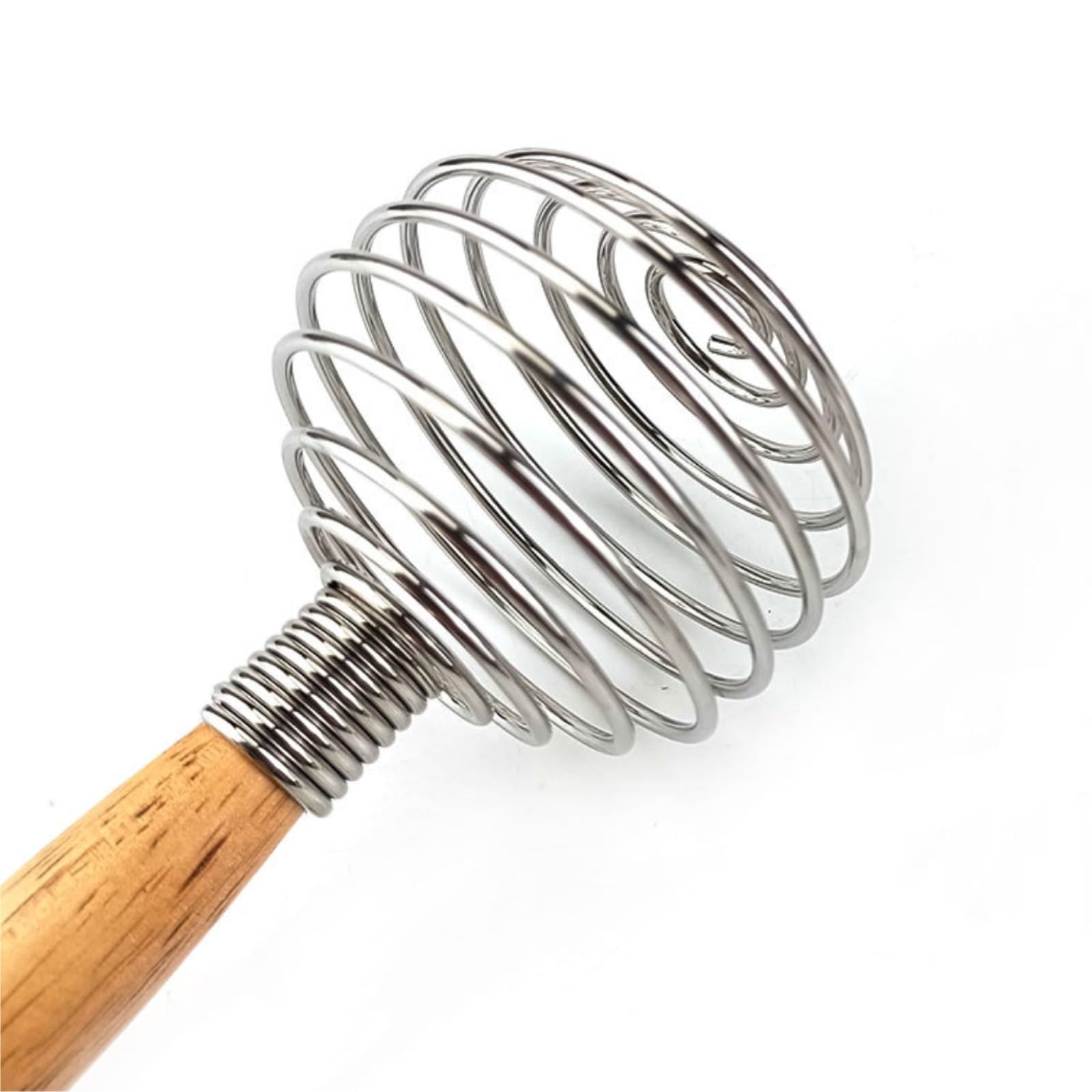 Varillas de Batir para Cocinar Batidor De Huevos De Acero Inoxidable, Mezclador De Crema con Mango De Roble, Cocina Casera, Batidor Manual De Harina De Huevo Huevos, Espumar, Batir