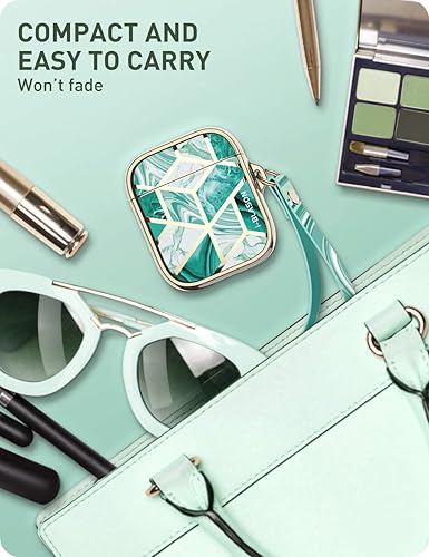 Miniatura 2 de i-Blason Cosmo Series - Funda diseñada para Airpods de 2 generación1 generación, funda protectora de 360 con estilo mármol para AirPods compatible