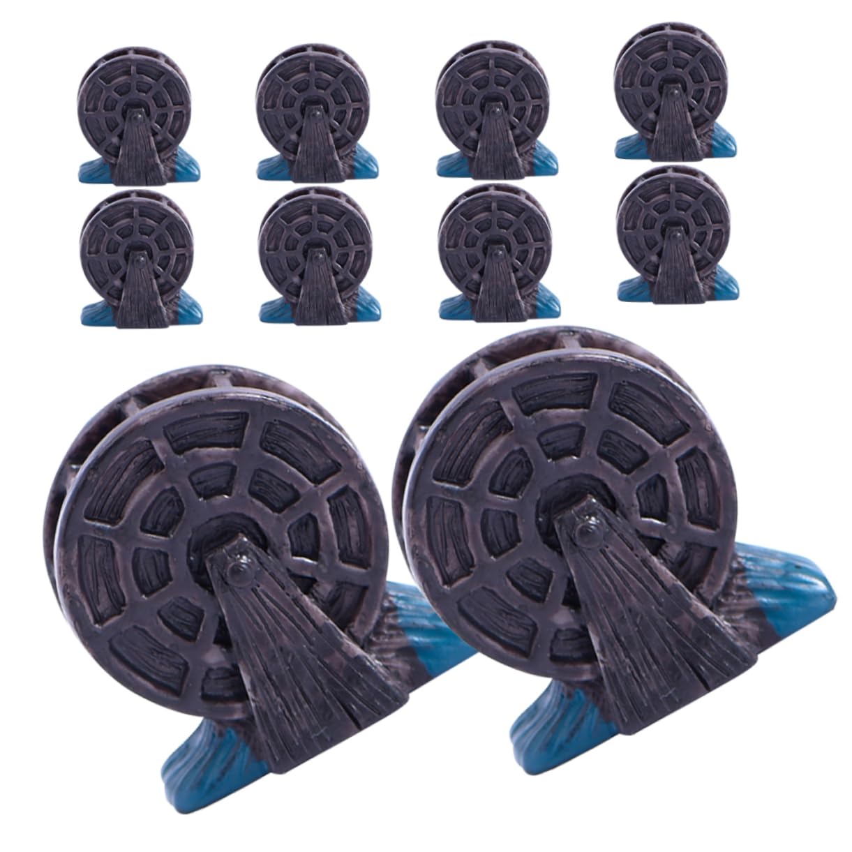 Hemobllo 50pezzi Mini Water Wheel Model for Garden Decor Portable Artificial Rockery Wheel for Fish Tank and Aquarium Landscape Accessory