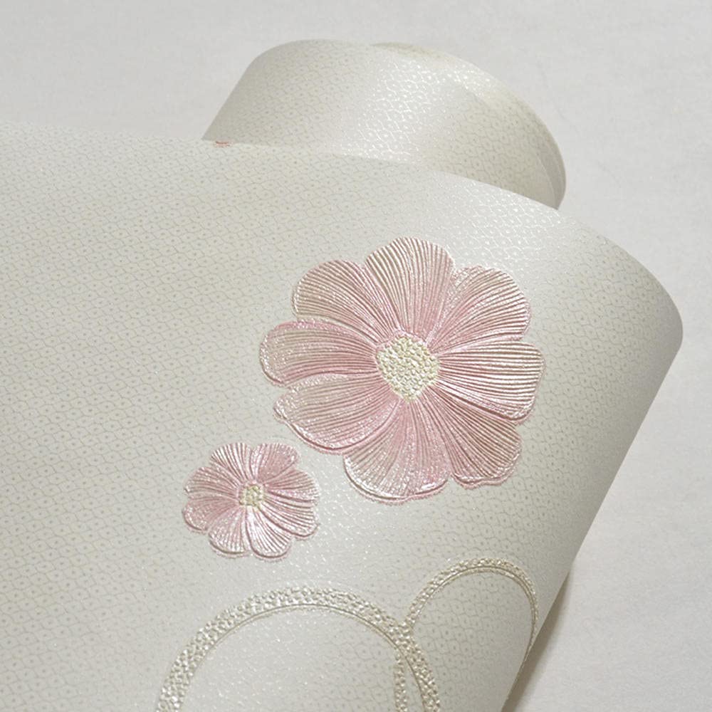 Papier peint tridimensionnel blanc 3D pour chambre de princesse