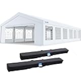 Quictent 20x40 Party Tent Heavy Duty Outdoor Canopy Tent Carport Wedding Event Shelter BBQ Wedding Tents for Parties with Storage Bags(Church)